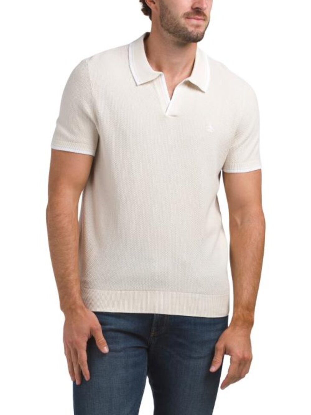 ORIGINAL PENGUIN Textured Knit Sweater Polo